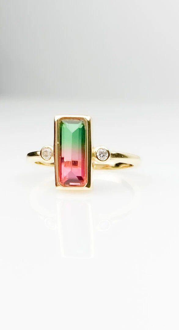 Watermelon tourmaline ring | The Jewelry Standard