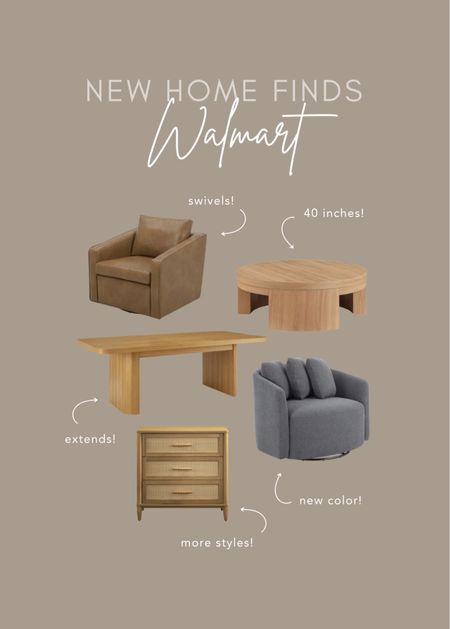 Walmart has some amazing new items! Affordable + on sale!

#furniture #diningtables #coffeetables #armchair #swivelchair #leatherchair #nightstands #bedroom #familyroom #livingroom #deals #sales #accentchairs #cozyhome #organicmodern

#LTKhome #LTKsalealert
