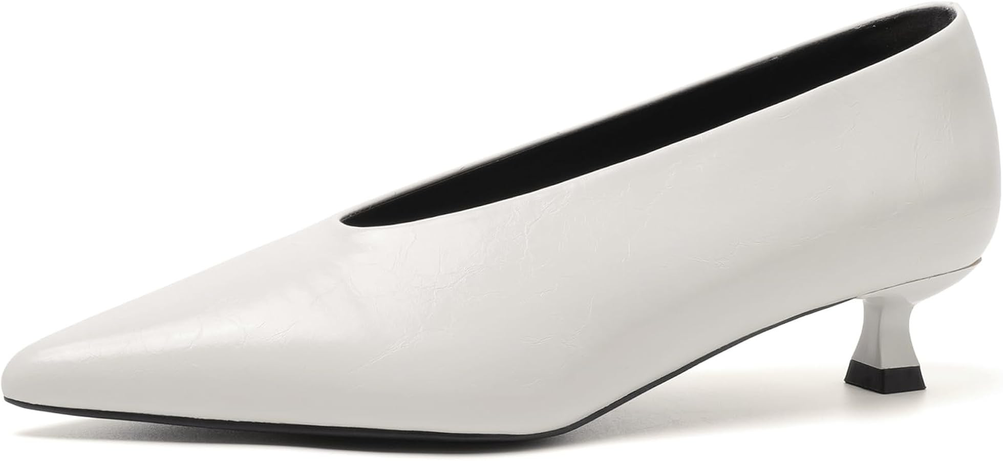 Mostrin Kitten Heels for Women Pointed Closed Toe Heels Low Pumps Shoes for Party Work Office | Amazon (US)