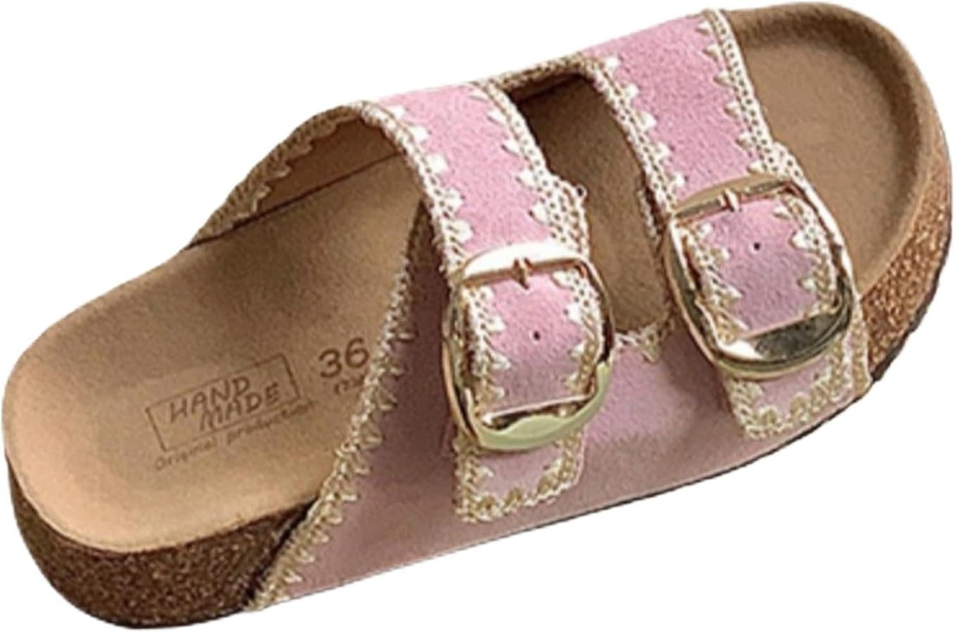 Double Buckle Belt Platform Slides Sandals for Women Non Slip Comfortable Comfy Comfort Casual Cu... | Amazon (US)