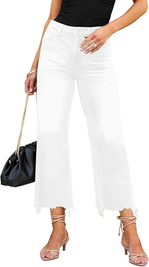 LOLONG High Waisted Flare Jeans for Women Casual Bell Bottom Denim Pants | Amazon (US)