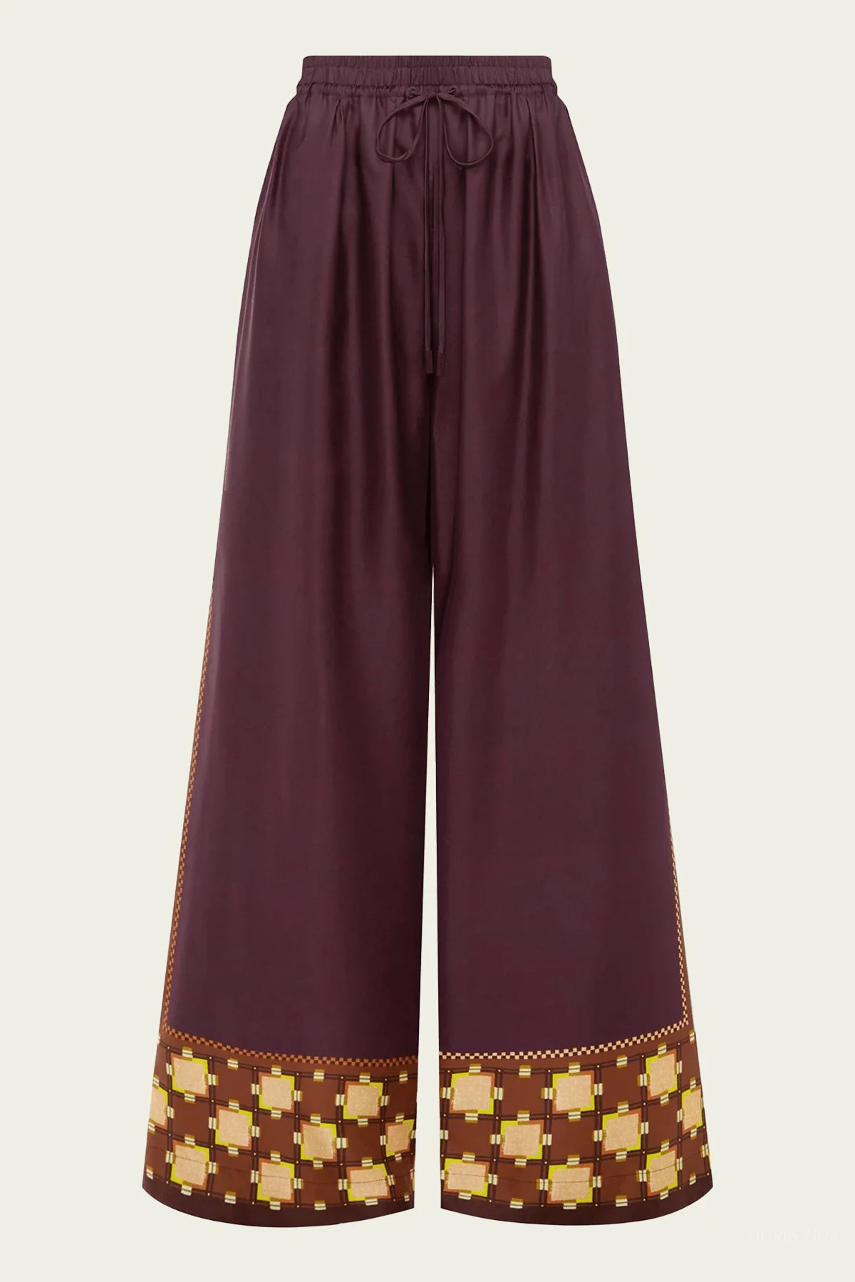 Wilson Silk Pant in Multi - Multicolor. 10 US | Shop Olivia