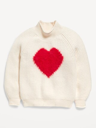 Mock-Neck Graphic Cocoon Sweater for Toddler Girls | Old Navy (CA)