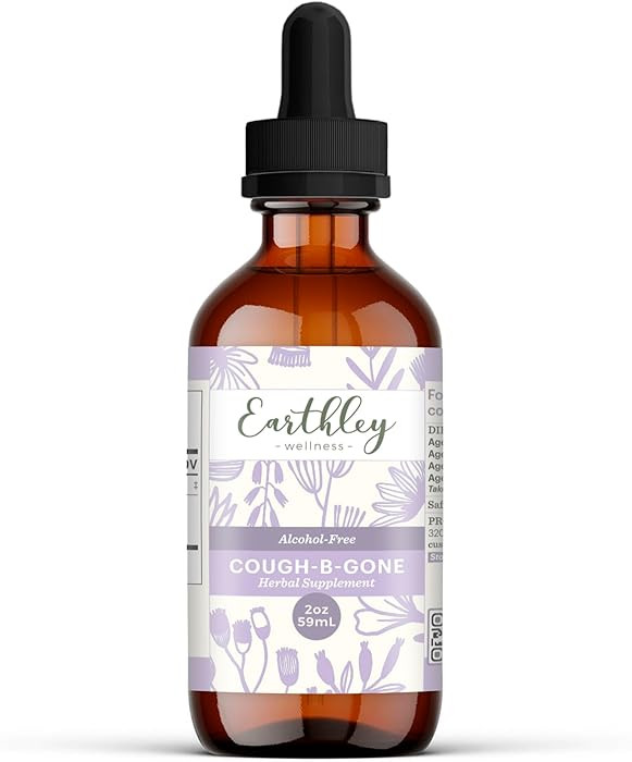 Earthley Wellness, Cough-B-Gone, Alcohol-Free Herbal Tincture for Kids & Adults (6 Months+), Cold... | Amazon (US)