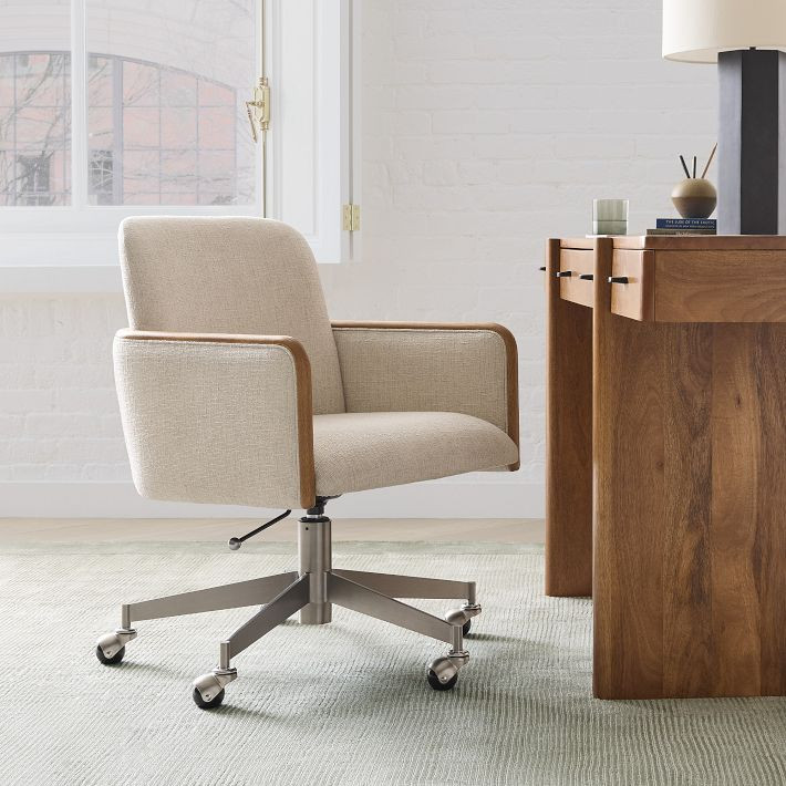 Show Wood Swivel Office Chair | West Elm (US)