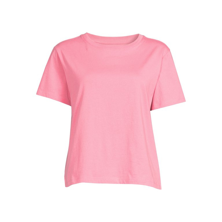 Free Assembly Women's Crop Box Tee with Short Sleeves | Walmart (US)
