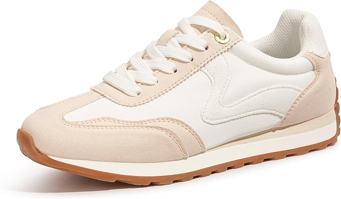 LUCKY STEP Women's Fashion Sneakers Trendy Tennis Shoes Neutral Stylish Retro Trainers Casual Run... | Amazon (US)