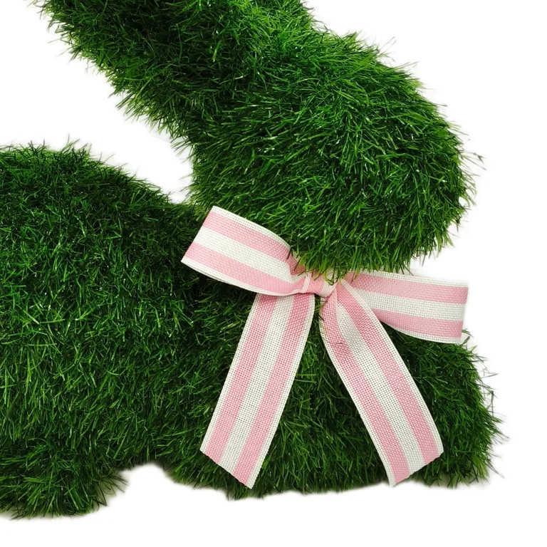 Faux Grass Lying Bunny Tabletop Decoration, Green, 17", Easter by Way To Celebrate | Walmart (US)