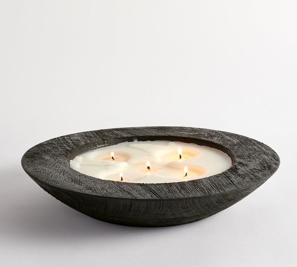 Wooden Bowl Scented Candle - Fig & Sandalwood | Pottery Barn (US)