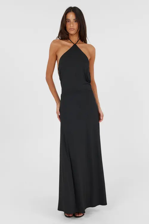 Sasha Therese Giselle Maxi Dress in Black at Nordstrom, Size Large | Nordstrom