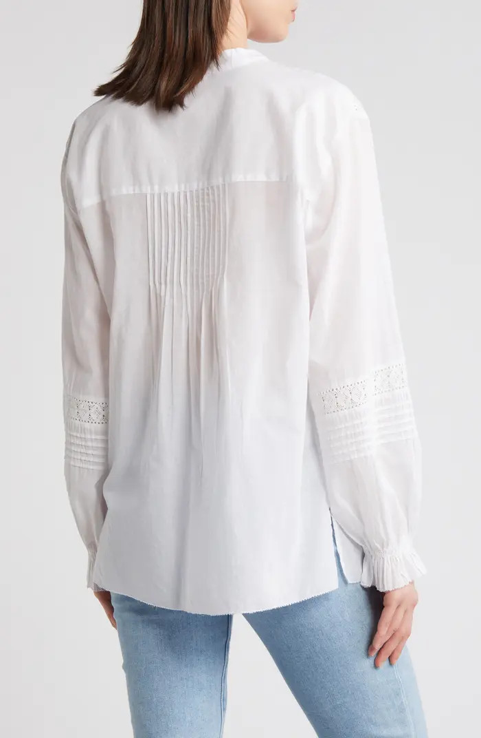 Treasure & Bond Pintuck Cotton Poplin Button-Up Shirt | Nordstrom | Nordstrom