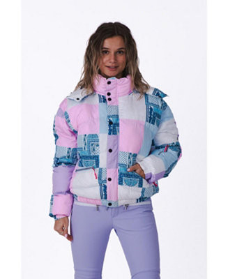 Women's Patchwork Chic Puffer Jacket | Macy's