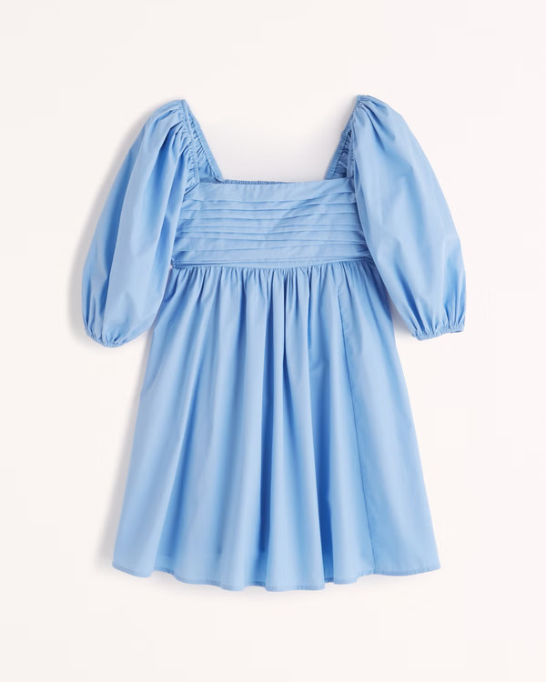 Women's Ruched Bodice Puff Sleeve Mini Dress | Women's Dresses & Jumpsuits | Abercrombie.com | Abercrombie & Fitch (US)