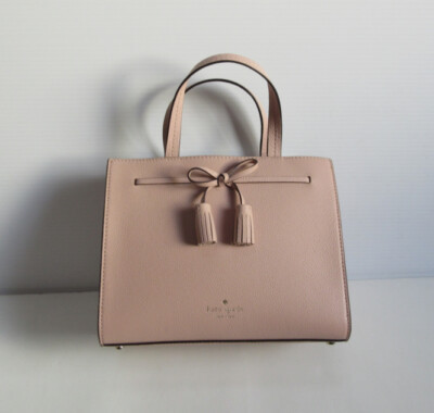 Kate Spade Leather Hayes Rosycheeks Small Tasseled Bow Satchel Crossbody Bag New | eBay US