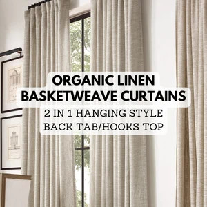 Extra Wide Linen Curtain With Rod Pocket. 95 / 240cm - Etsy Canada | Etsy (CAD)