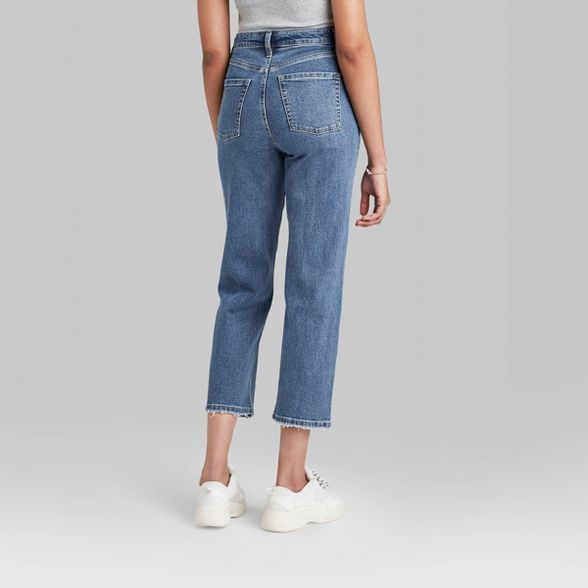 Women's Super-High Rise Straight Jeans - Wild Fable™ Medium Blue | Target