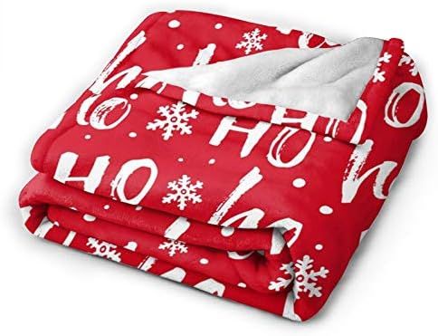 Dujiea Laugh Hohoho Pattern Fuzzy Flannel Blanket Throw 40"X50", Super Soft Lightweight Blanket Thro | Amazon (US)