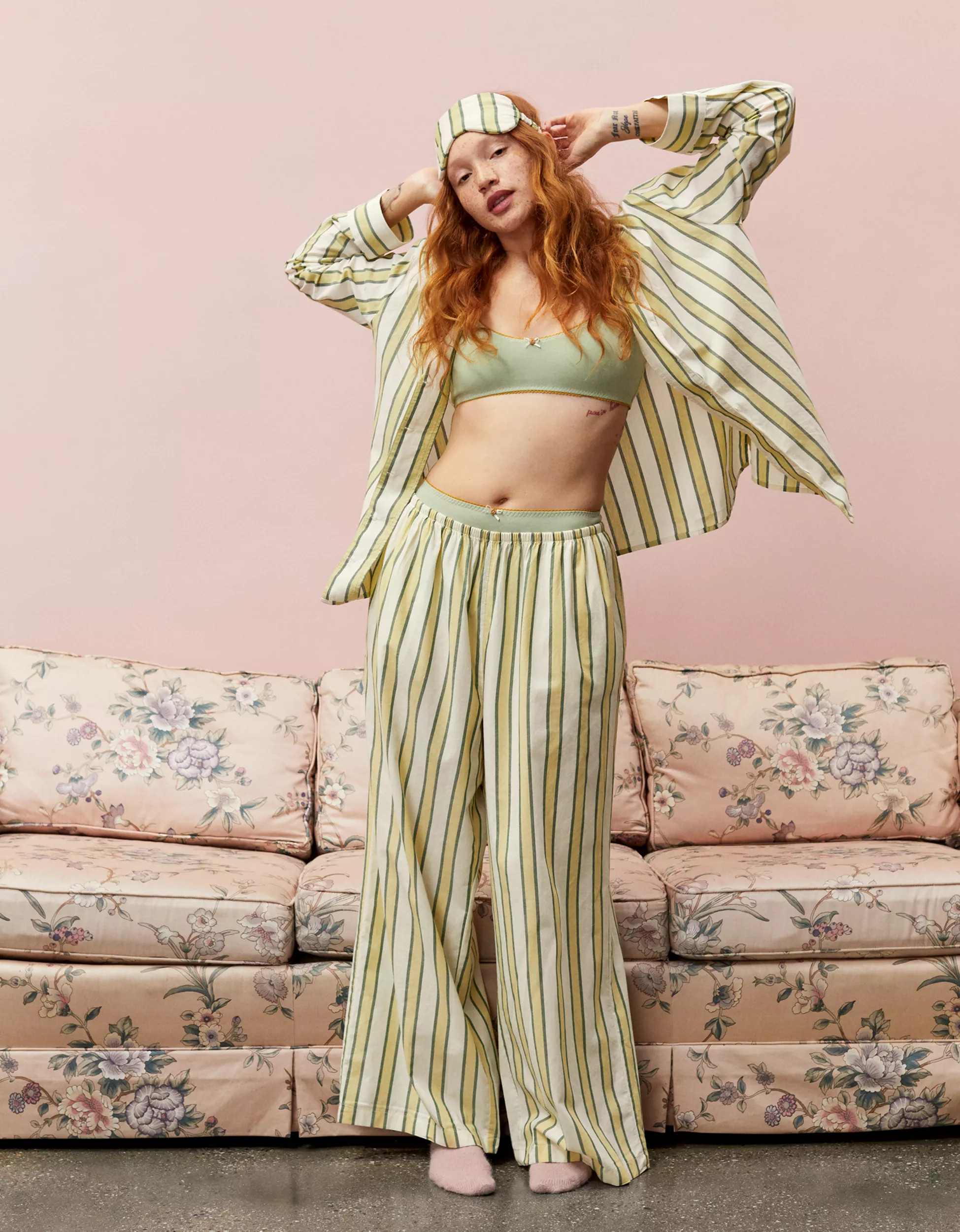 Aerie x Emily + Meritt Cotton Club Stripe Pant | Aerie