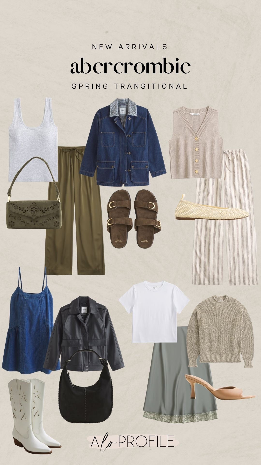 Spring Transitional Outfit Inspo // Abercrombie, Abercrombie spring fashion, spring tops, spring style, spring fashion, spring outfits, spring outfit inspo, spring fashion, neutral spring outfits