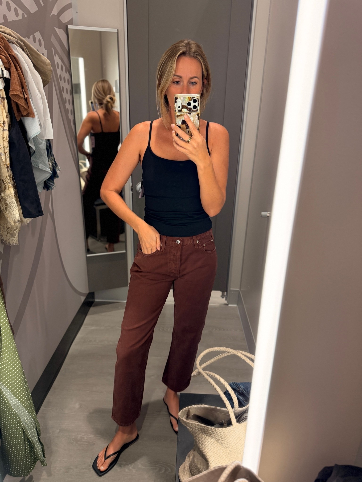 Target jeans size 6, runs big. Target tank size medium bra free!

#LTKgrwm #LTKootd #LTKvlog