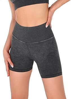 ODODOS Women's Seamless Leggings/Shorts Ribbed High Waist Workout Gym Running Yoga Shorts/Capri L... | Amazon (US)