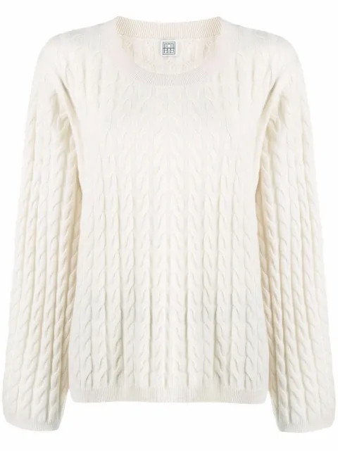 Totême cable-knit Cashmere Jumper - Farfetch | Farfetch Global