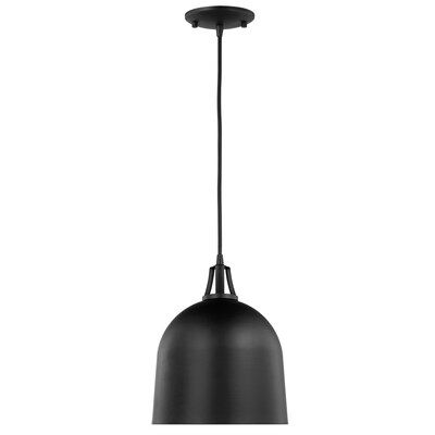 allen + roth BRAWLEY Matte Black Modern/Contemporary Dome Mini Pendant Light Lowes.com | Lowe's