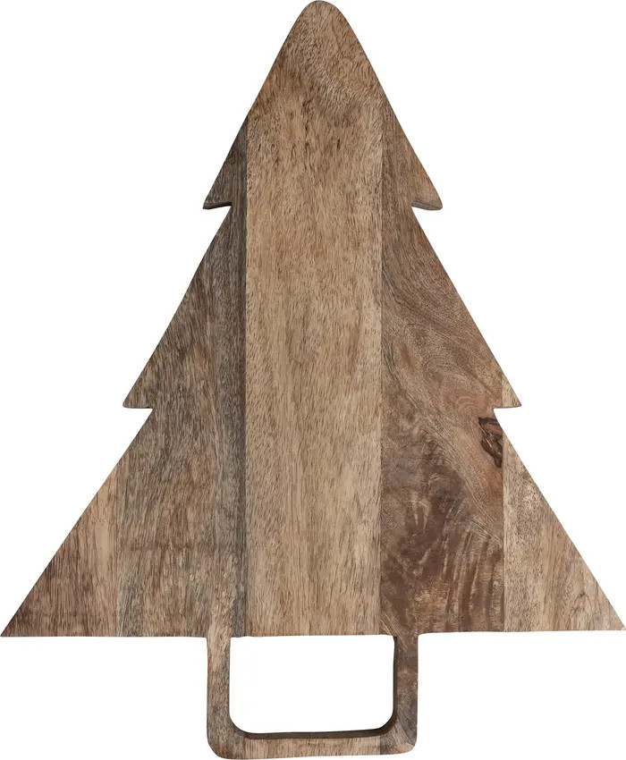 Mango Wood Tree-Shaped Cheese/Cutting Board with Handle, Natural | Nordstrom