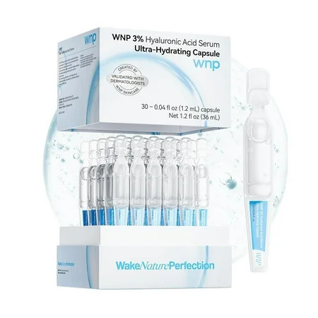 WNP Hydrating Face Serum with 3 Percent Hyaluronic Acid, 0.04 fl oz Vials, 30 Count | Walmart (US)