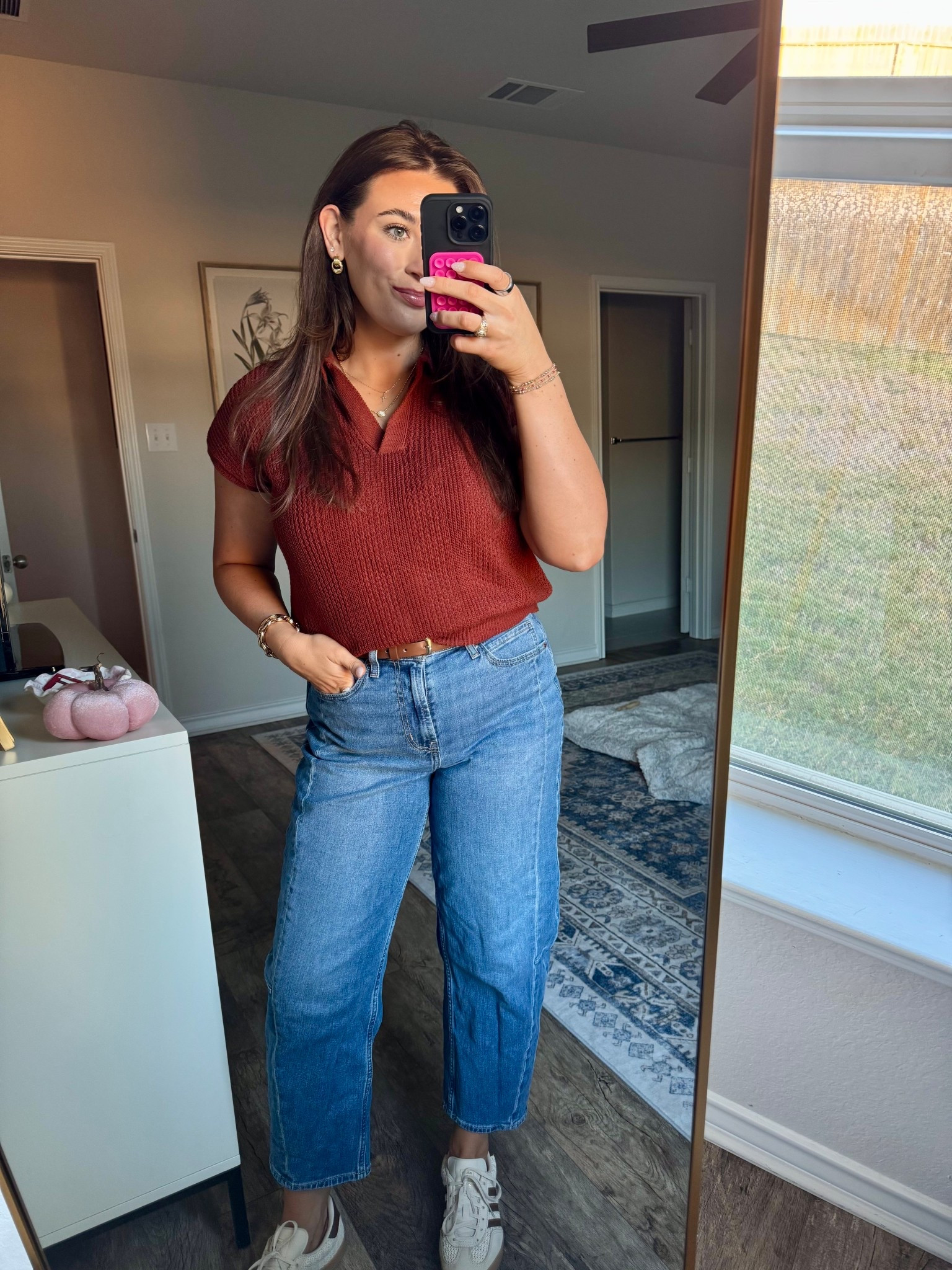 Short sleeve sweaters + easy denim = my go-to formula for a Texas fall 🍂✨ #FallStyle #LTKFallFashion

#LTKSeasonal #LTKStyleTip #LTKFindsUnder50