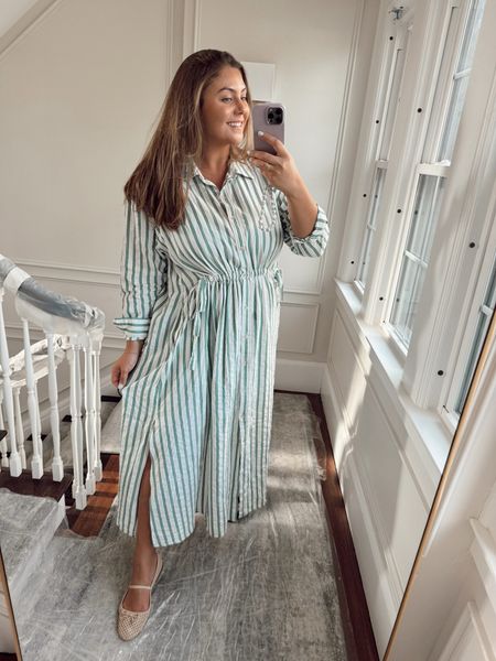 Most loved of the week: midi button-up shirt dress. Wearing size XL, sized up to 4X. Great summer work from home option! 

#LTKMidsize #LTKWorkwear #LTKStyleTip