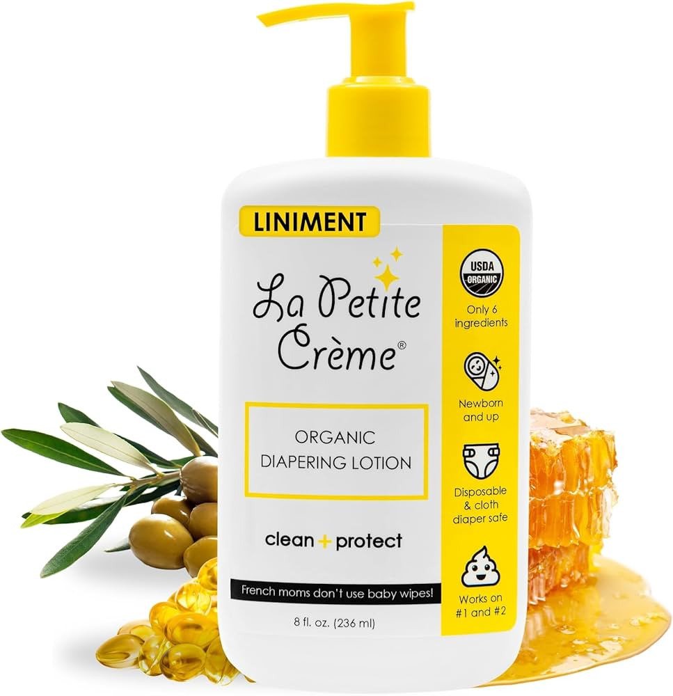 La Petite Creme French Premium Diapering Lotion - Diaper Cream Alternative to Baby Wipes - Gentle... | Amazon (US)