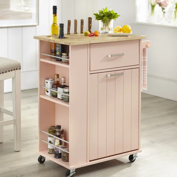 Audy Solid Wood Top Kitchen Cart | Wayfair North America