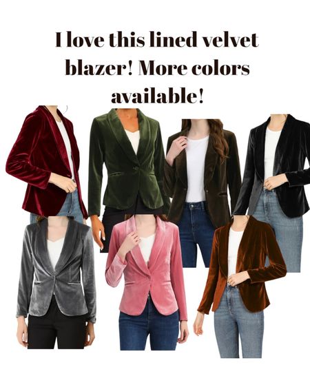 I have this in black and green. Nice quality and looks great with jeans or dressed up! Holiday outfit. Thanksgiving outfit. Christmas outfit. Blazer. Workwear. Date night outfit  

#LTKfindsunder50 #LTKworkwear #LTKover40