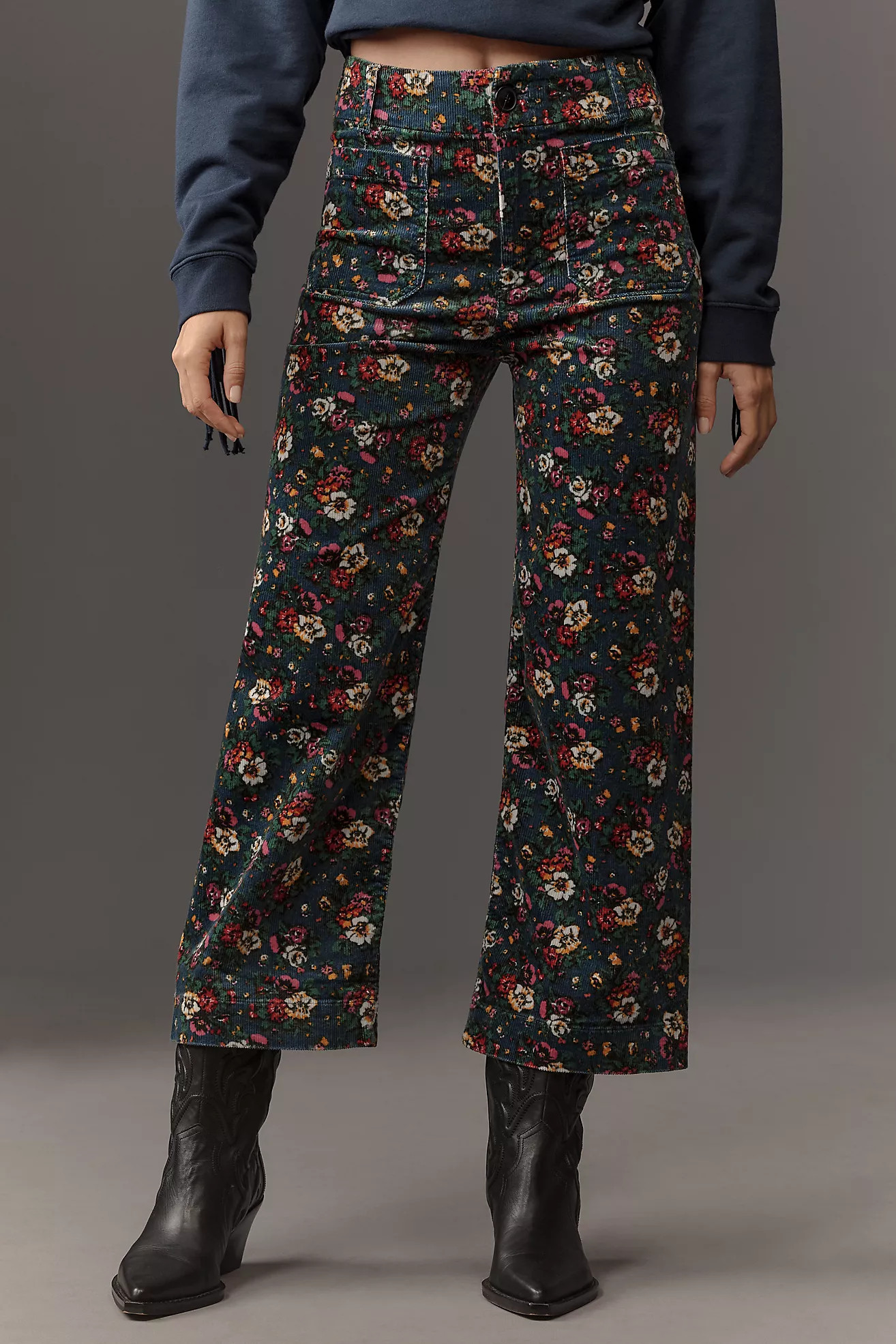 The Colette Cropped Wide-Leg Pants by Maeve: Corduroy Edition | Anthropologie (US)