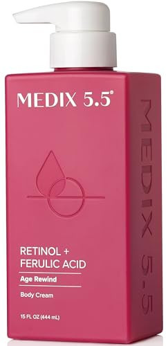 Medix 5.5 Retinol Body Lotion Firming Moisturizer | Crepey Skincare Treatment | Retinol Body Cream | Anti Aging Firming Cream For Women Targets Look Of Crepe Skin, Wrinkles, & Sagging Skin, 15 Fl Oz | Amazon (US)