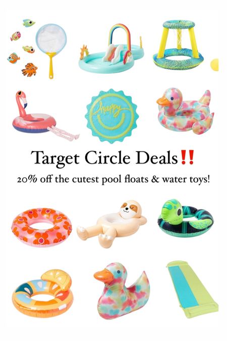 Target Circle Deals‼️
20% off the cutest pool floats & water toys! 

Target deals
Summer deals 


#LTKxTarget #LTKkids #LTKswim