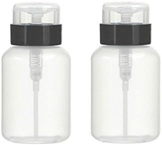 AKOAK Pack of 2 Push Down Empty Lockable Pump Dispenser Bottle for Nail Polish and Makeup Remover... | Amazon (US)