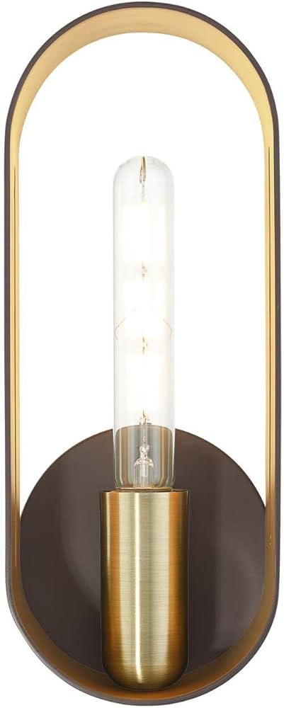 Livex Lighting Ravena 1 Light Wall SconceBronze Finish with Gold Finish Inside & Antique Brass Fi... | Amazon (US)