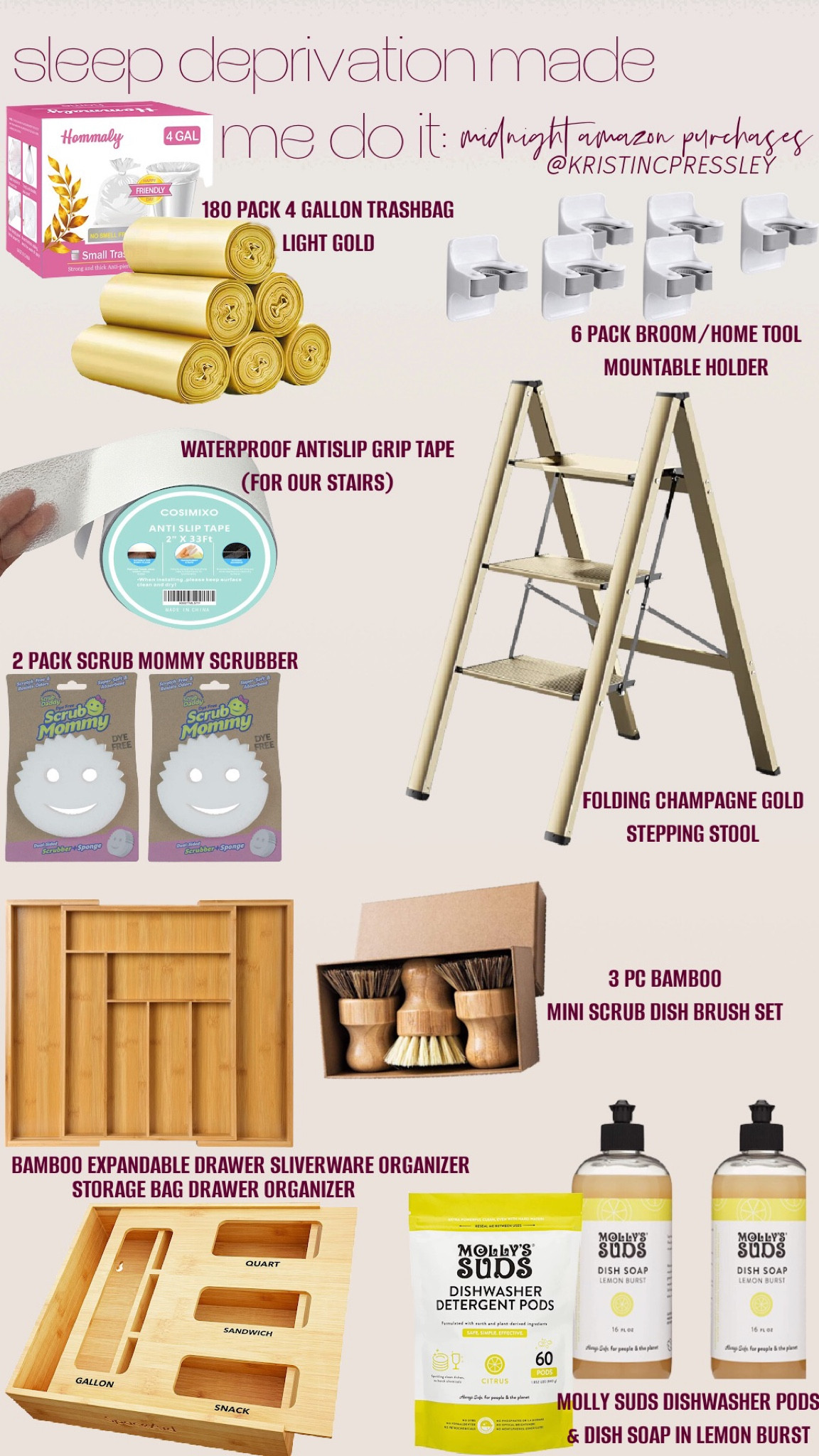 My midnight Amazon purchases. Home organization and hacks. Cleaning supplies. Kitchen essentials. Storage essentials. Organization essentials. New home links. Spring home. Refresh. Pantry must haves. Amazon home. Amazon kitchen. Amazon organization.

#LTKstyletip #LTKSeasonal #LTKhome