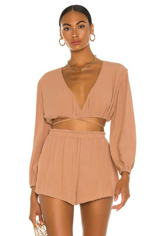 Camila Coelho Hattie Top in Taupe from Revolve.com | Revolve Clothing (Global)