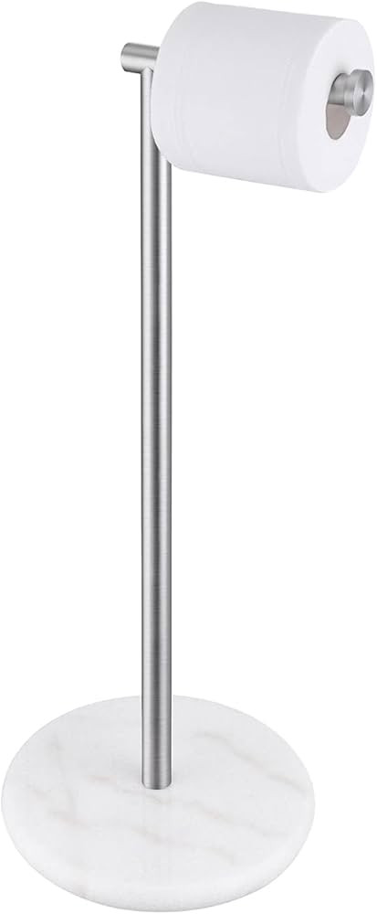 KES Toilet Paper Holder Stand, Freestanding Toilet Paper Roll Holder with Modern Natural Marble B... | Amazon (US)