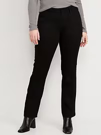 Mid-Rise Kicker Boot-Cut Black Jeans for Women | Old Navy (US)
