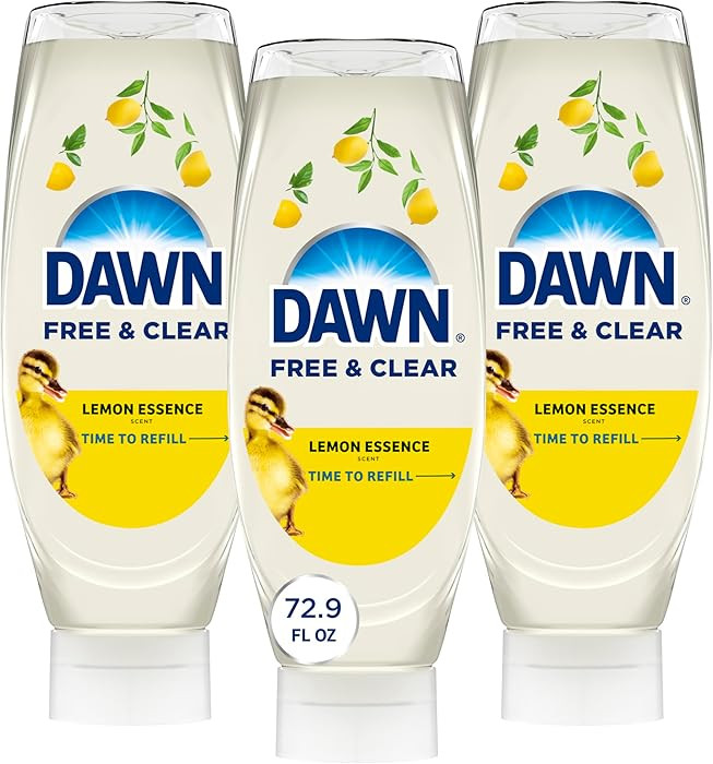 Dawn Free & Clear EZ-Squeeze Dish Soap Liquid, Dishwashing Liquid, Grease Removal, Lemon, 24.3 Fl... | Amazon (US)
