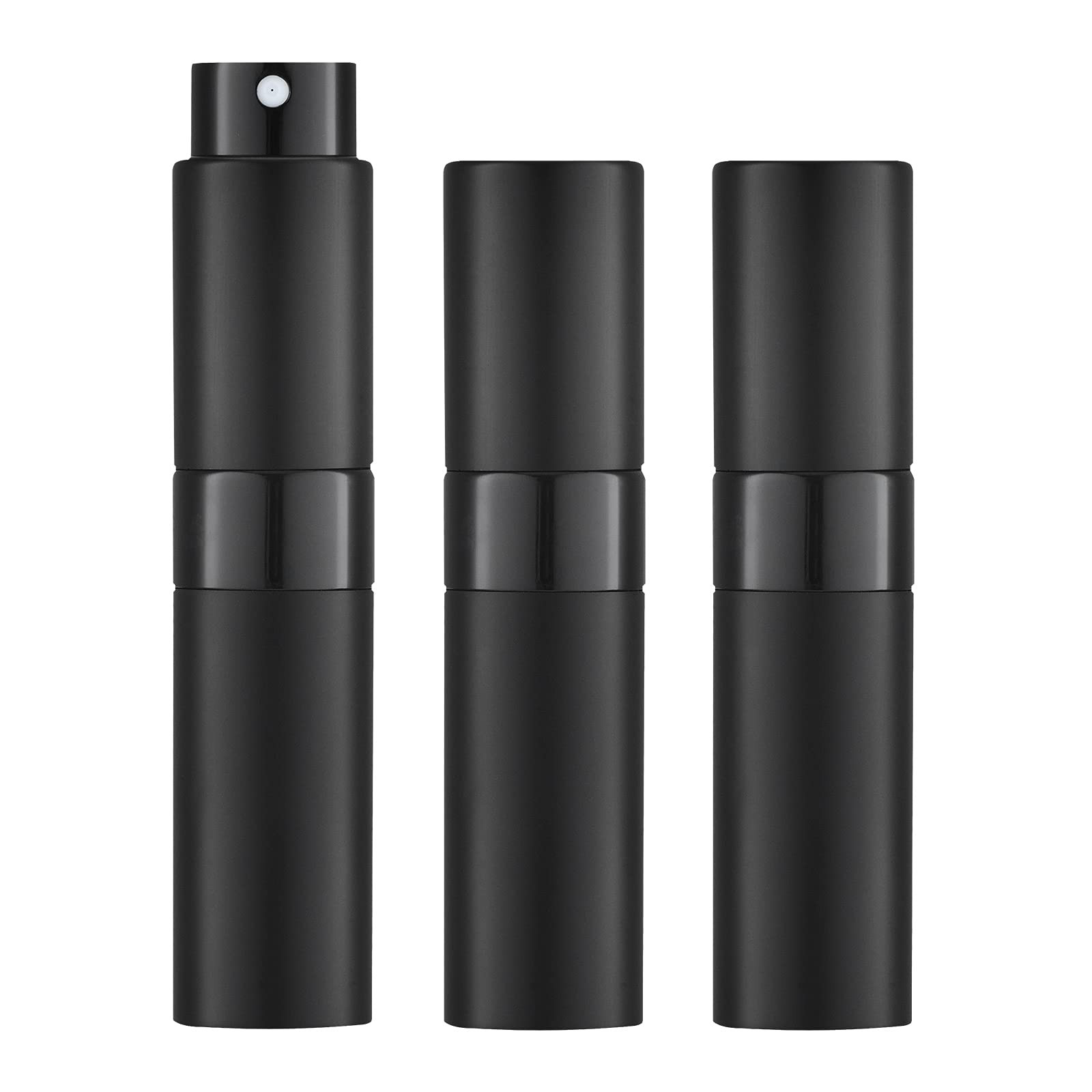 LISAPACK 8ML Atomizer Perfume Spray Bottle for Travel (3 PCS) Empty Cologne Dispenser, Portable Sprayer (Black) | Amazon (US)