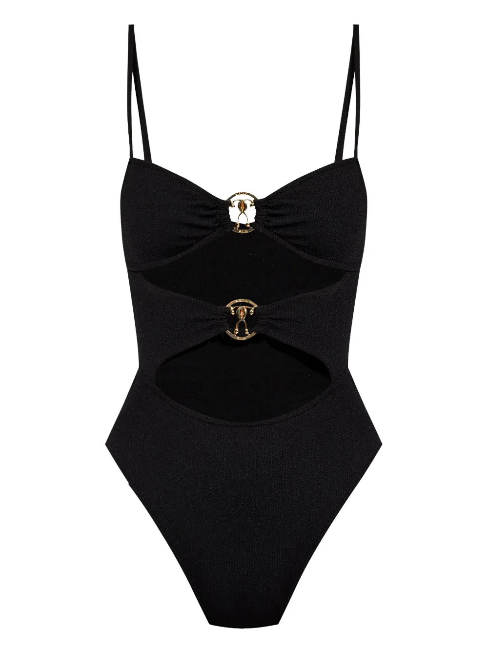 logo-plaque cut-out swimsuit | Farfetch Global
