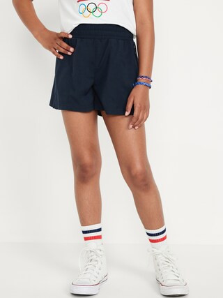 High-Waisted StretchTech Zip-Pocket Shorts for Girls | Old Navy (US)