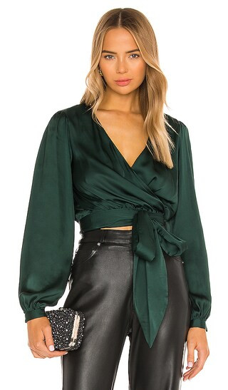 Kelly Top in Emerald Green | Revolve Clothing (Global)