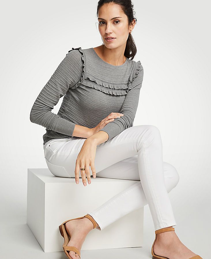 Curvy All Day Skinny Jeans In White | Ann Taylor (US)