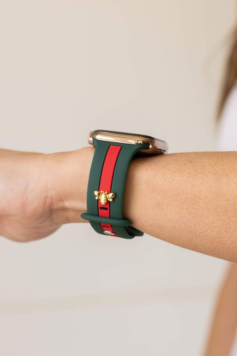 Honey Bee Me Green & Red Apple Watch Band | StrawberryAvocados